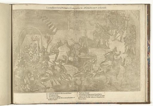 Raid on a monastery in Nîmes by the Huguenots, 1567