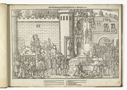 Seven nobles hanged at the gate of the Château d'Amboise, 1560