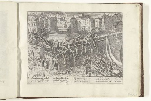 The Spanish Fury: Inhabitants Flee into the Scheldt, 1576