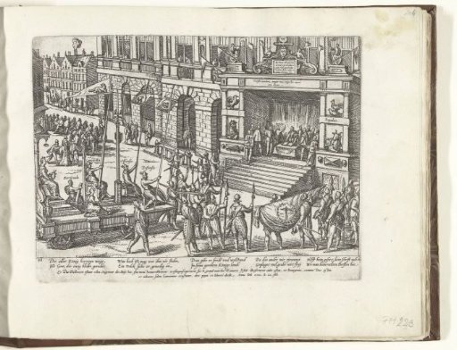 Anjou takes the oath in the city of Antwerp, 1582