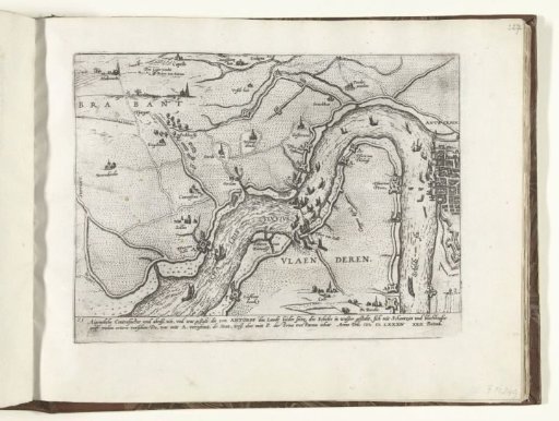 Map of the Fortifications Along the Scheldt, 1584