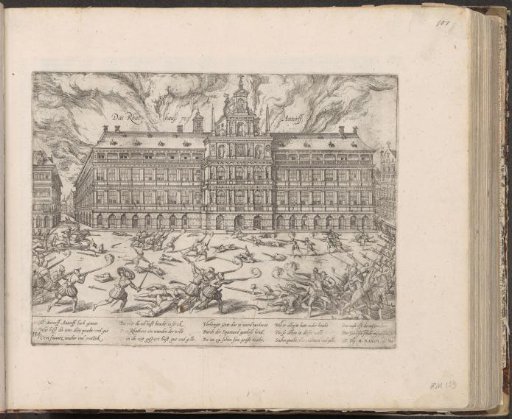 Spanish Fury: town hall on fire, 1576