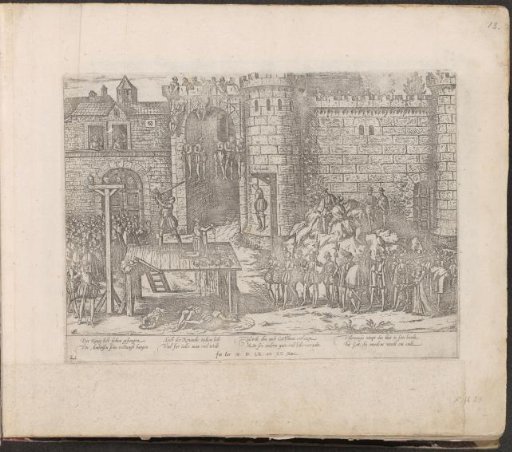 Seven nobles hanged before the gate of the Château d'Amboise, 1560