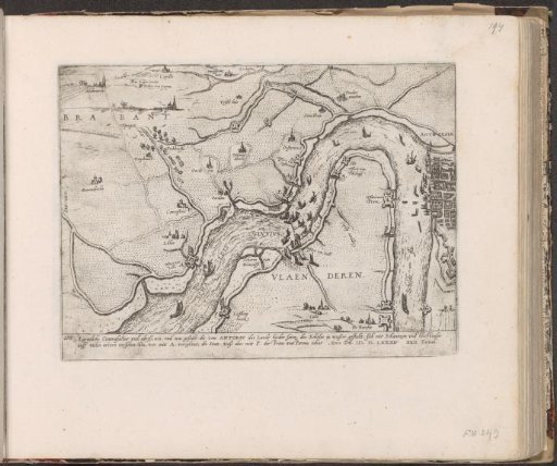 Map of the fortifications along the Scheldt, 1584