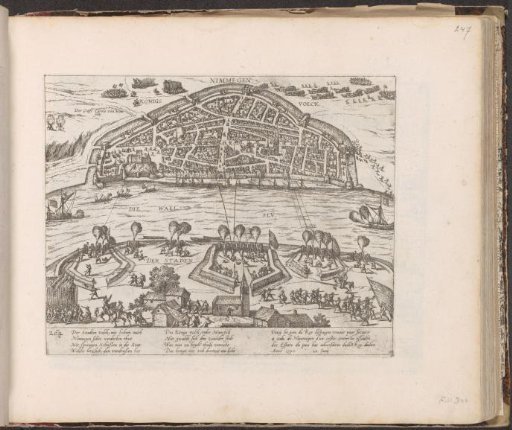 Nijmegen bombarded by Maurice from Knodsenburg, 1590