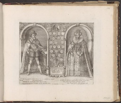 Portraits of James I and Anne