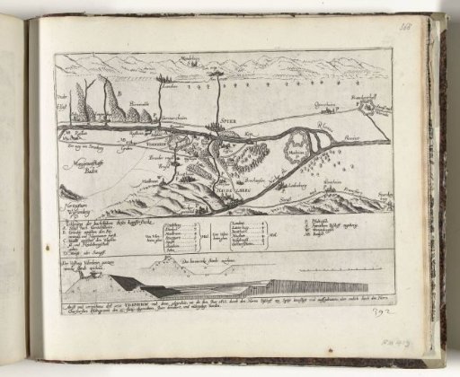 Map of the Area Around Speyer with Design for the Fortress Philippsburg, 1618