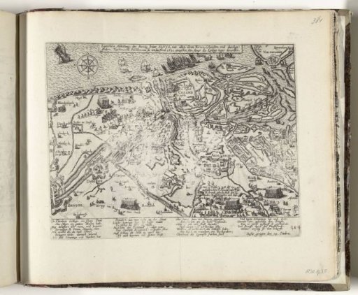 Map of Sluis and surrounding area besieged by the Spaniards, 1621