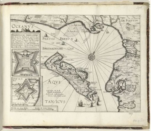 Map of the island of Ré near La Rochelle, ca. 1627