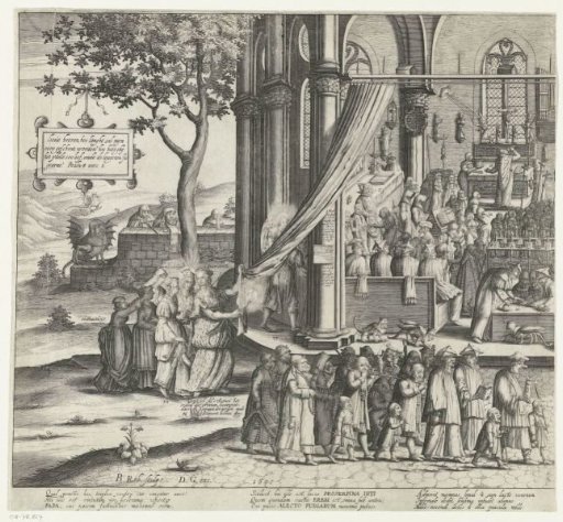 Grotesque Satire on the Roman Church (left plate)