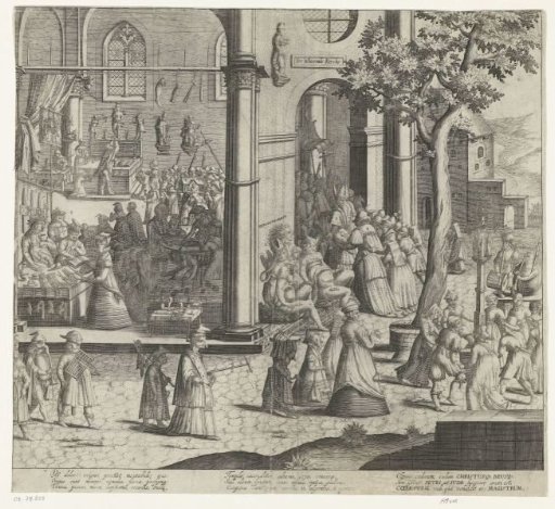 Grotesque caricature of the Roman Church (right plate)