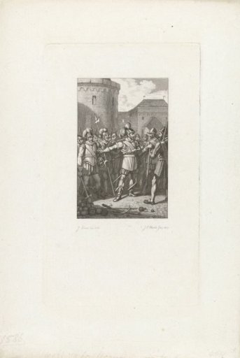 Hopman Splinter Helmich at the house in Well, 1586