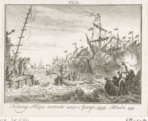 Philip II departs by ship for Spain, 1559