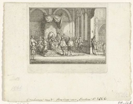 Presentation of the Supplication to the Duchess of Parma, 1566