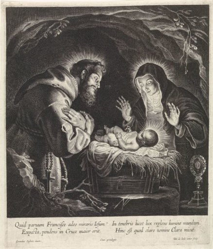 Saint Francis and Saint Clare Adoring the Christ Child