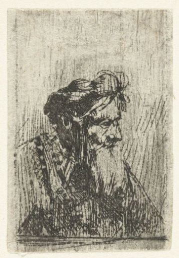 Old man with a beard and turban