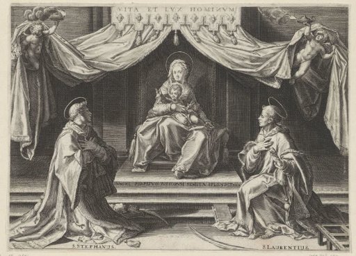 Crowned Mary with the Christ Child and Saints Stephen and Lawrence