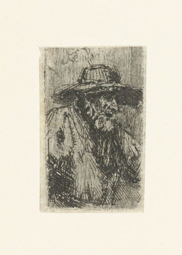Old man with a wide-brimmed hat