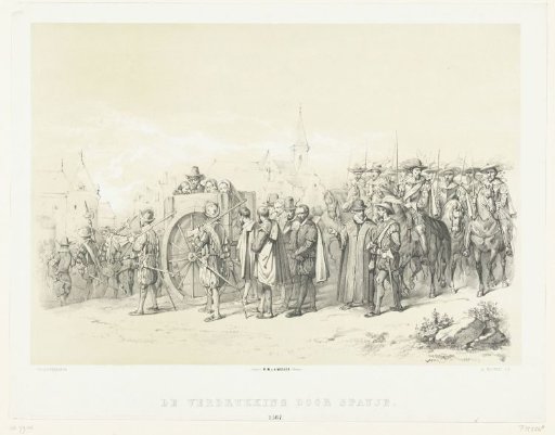 Deportation of citizens into captivity by Spanish soldiers, 1567