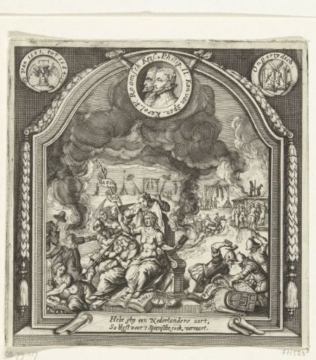 Title print for Pieter Bor's Dutch Wars, 1621