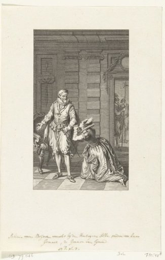 Sabina of Bavaria begs Alva for mercy for her husband, 1568