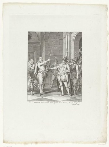 Egmond surrenders his sword to Alva, 1567