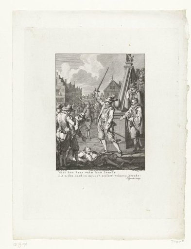 Ruychaver at the corpse of a Spanish-sympathizing councilor in Alkmaar, 1573