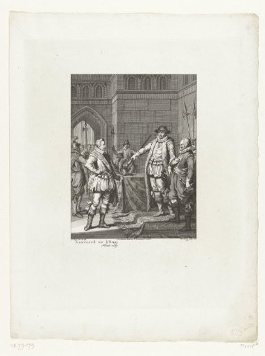 Orange returns his sword to Bossu in Hoorn, 1573
