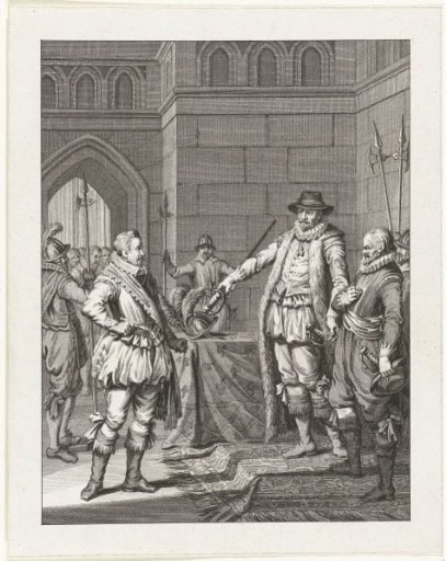 Orange returns Bossu's sword at Hoorn, 1573