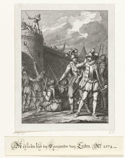 Leideners refuse the bread offered by the Spaniards, 1574