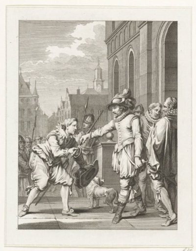 Orange presents Goignies with his sword, 1578