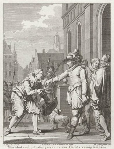 Orange presents Goignies with his sword, 1578
