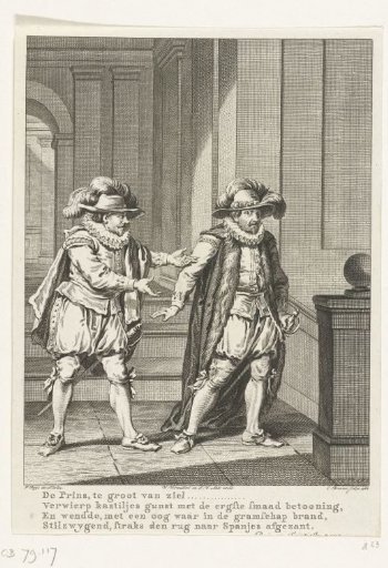 Orange indignantly rejects the proposals of the Spanish envoy, ca. 1580