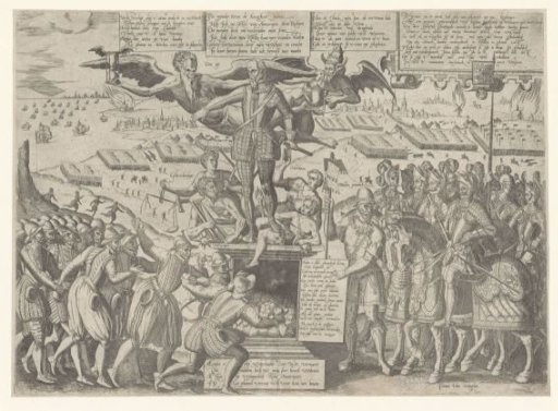 Satirical Print about Alva's Statue