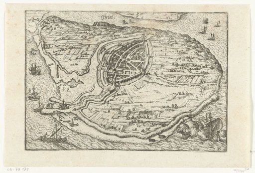 Map of Den Briel, 1572
