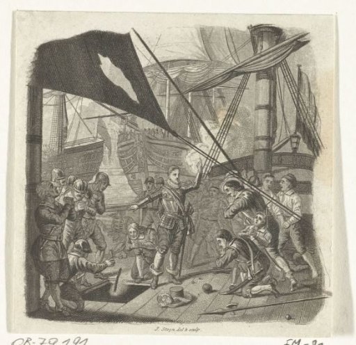 Sebastiaan de Lange blows up his ship and himself, 1572