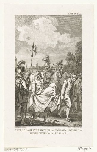 Louis of Nassau leaves Bergen on a litter, 1572