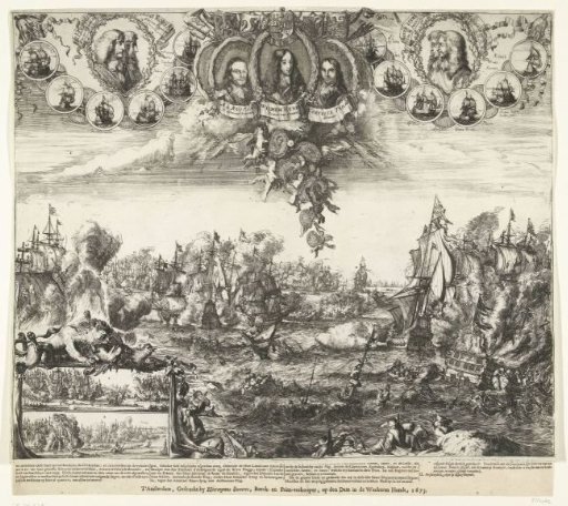 Three naval battles from the Third English War, 1673