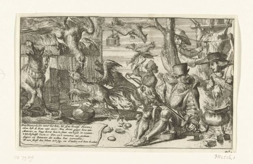 Satirical print on the French, 1674