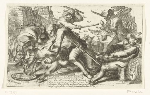 Satirical print on Münster, 1674