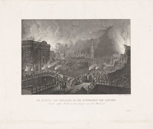 Louis Napoleon at the site of the disaster, 1807