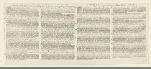 Text sheet accompanying the print on the persecution of Protestants in France after the revocation of the Edict of Nantes, 1685-1686