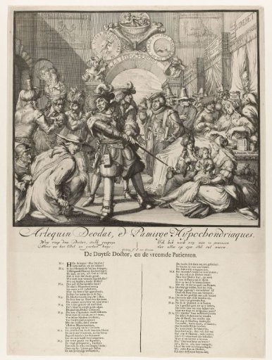 Satirical print on the interference of Louis XIV in the English succession, 1689