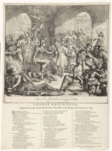 Satirical Print on the Dispute between William III and Amsterdam, 1690