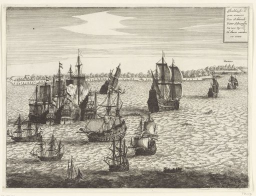 Capture of two Spanish admiral ships by the fleet of the WIC under Admiral Pieter Adriaensz. Ita, 1628