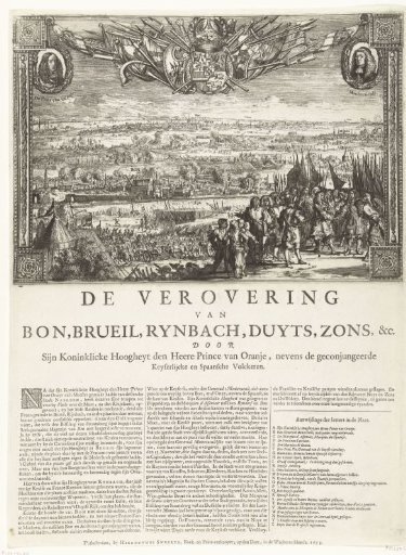 Conquest of Bonn and other German Cities by the Prince of Orange, 1673