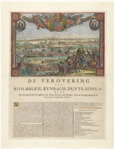 Conquest of Bonn and other German Cities by the Prince of Orange, 1673