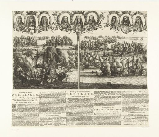 The two sea battles at Schoonevelt, 1673