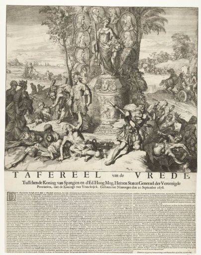 Allegory on the ratification of the Peace of Nijmegen, 1678