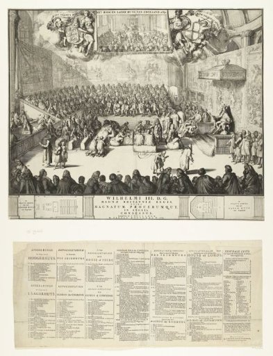 King William III at a Session of the House of Commons, 1689
